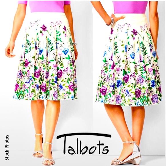 Talbots Dresses & Skirts - TALBOTS Pleated Lined Garden Skirt (16)